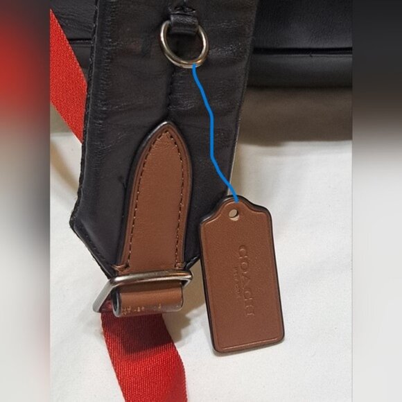 Coach Unisex Rider Backpack In Black & Red  Colorblock Signature Canvas EUC - Picture 14 of 15